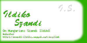 ildiko szandi business card