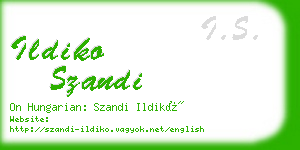 ildiko szandi business card